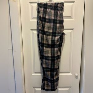 Mission Ridge Men’s Sleepwear, Fleece Pajama Bottoms Sz:2XL Grey Plaid